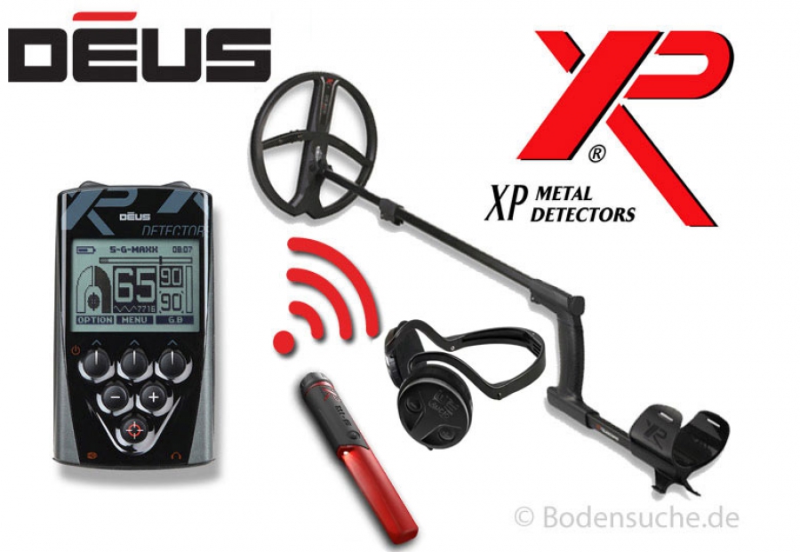 XP DEUS X35 28 RC Metalldetektorbundle incl. WSA Kopfhörer und Mi-6 Pinpointer